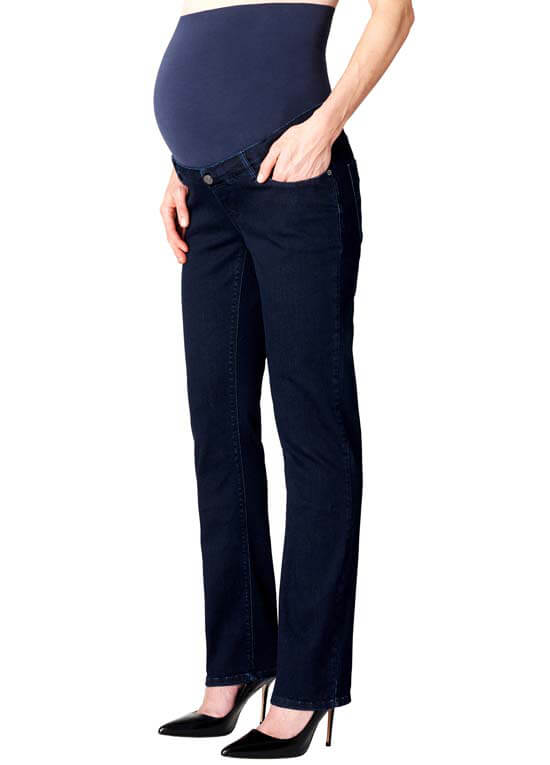 Over Bump Straight Leg Maternity Jeans in Dark Wash by Esprit