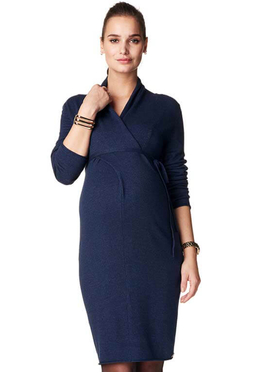 Zara Knit Maternity Dress in Dark Blue by Noppies