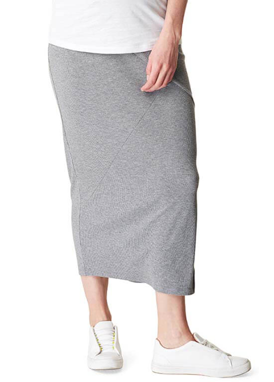 Supermom - Grey Side Split Maxi Skirt - ON SALE