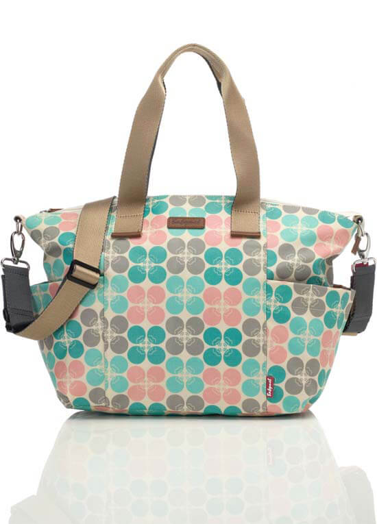 Queen Bee Evie Baby Nappy Tote Bag in Pastel Floral Dot by Babymel