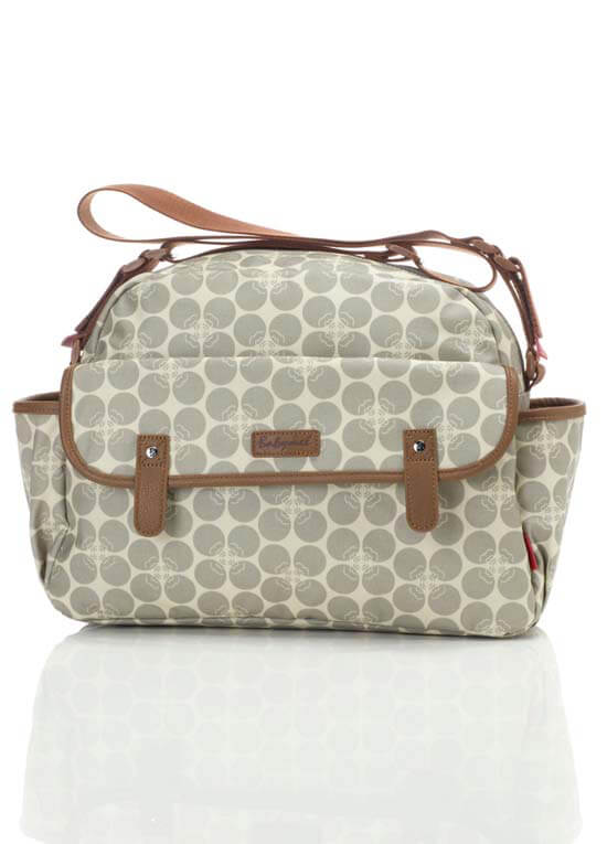Molly Baby Nappy Bag in Grey Floral Dot by Babymel