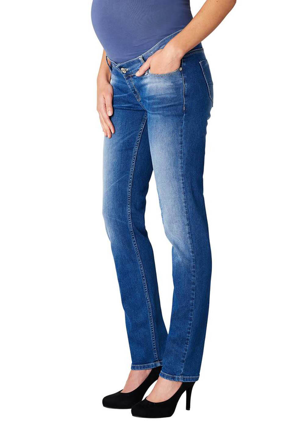 Fenne Straight Leg Distressed Maternity Jeans by Noppies