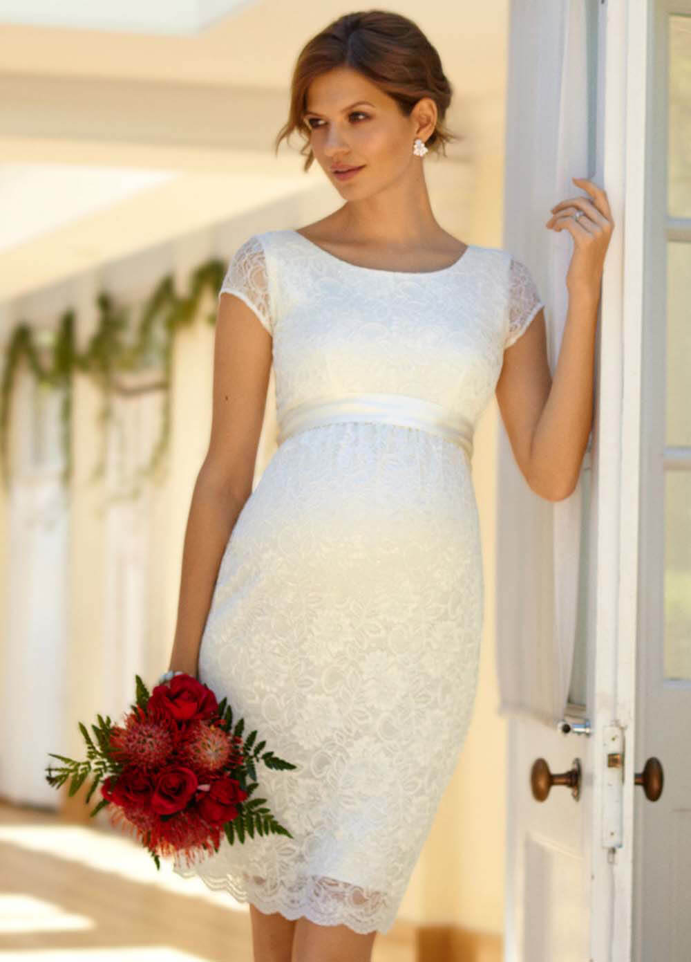 Queen Bee Emma Ivory Maternity Bridesmaid Wedding Dress by Tiffany Rose