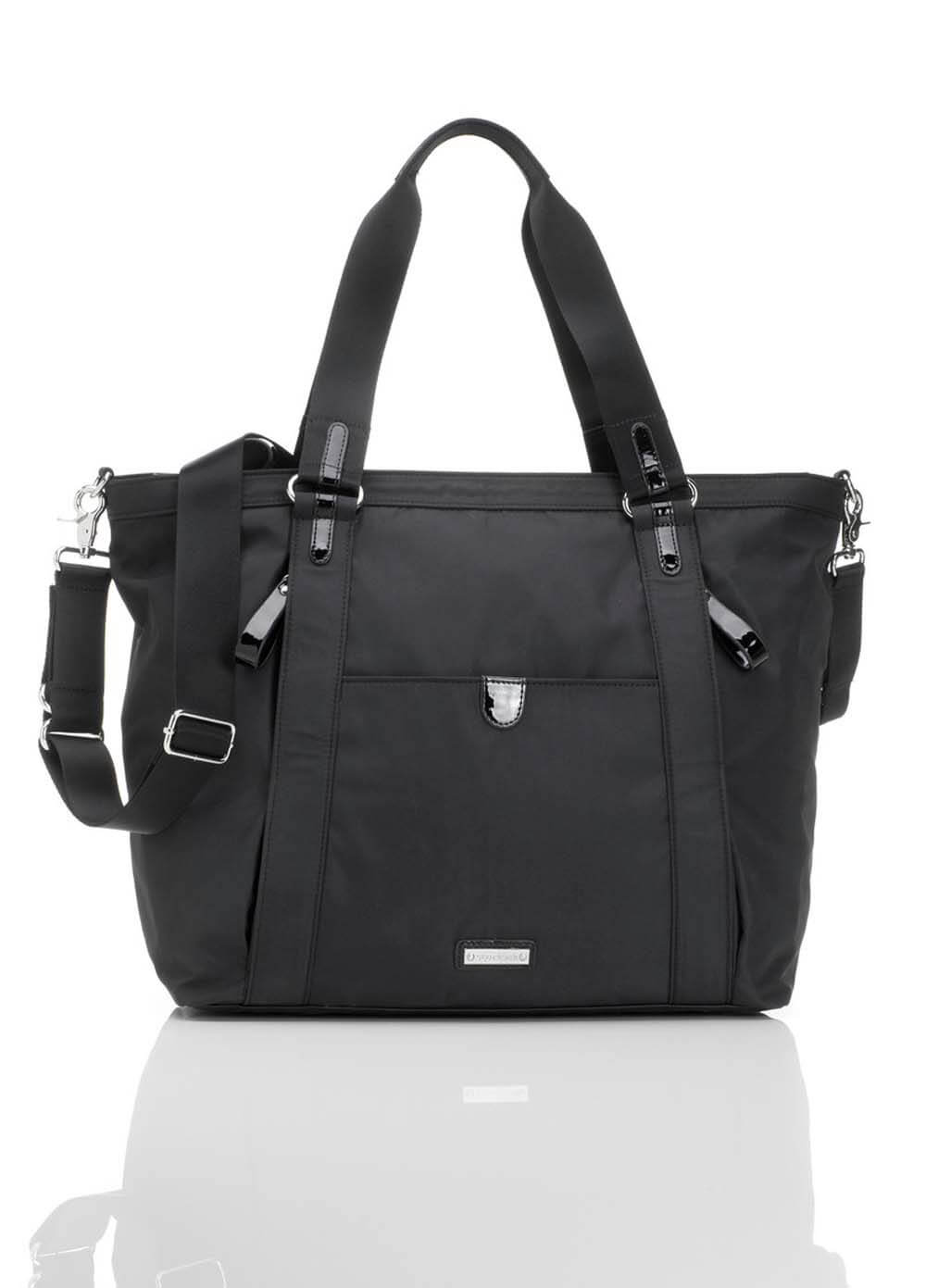 Cleo Black Nylon Baby Nappy Bag by Storksak