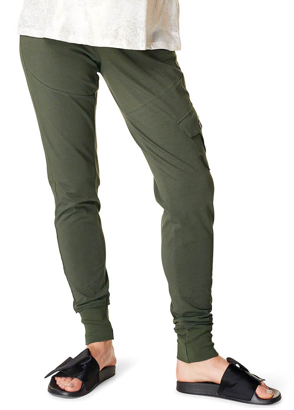 Maternity Cargo Joggers in Army by Supermom