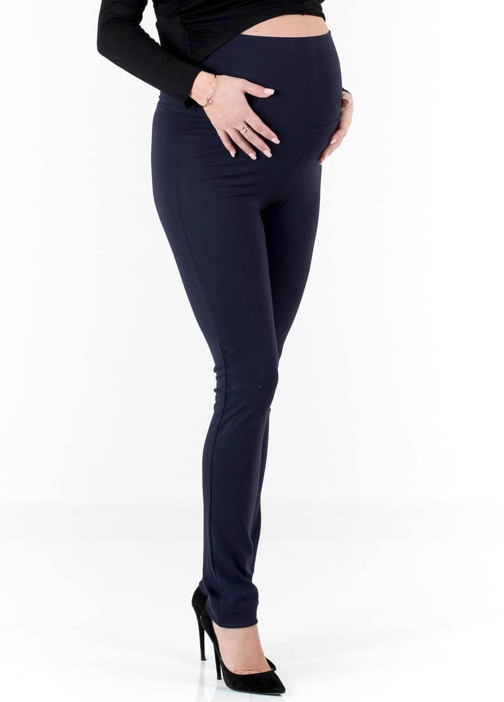 Floressa Charlee Ponte Maternity Pants in Navy Blue | Queen Bee