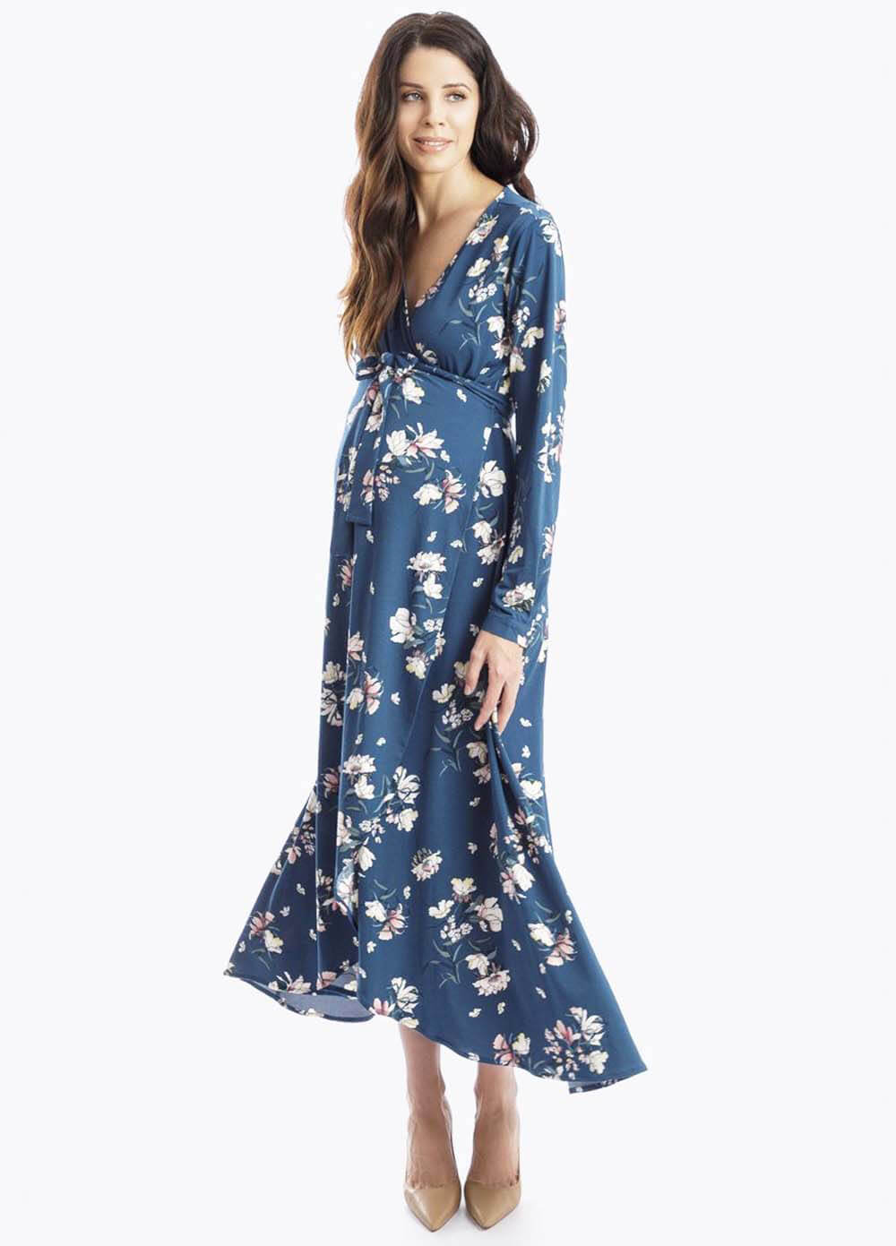 Wrap Dress in Teal Floral by Maive ☀ Bo