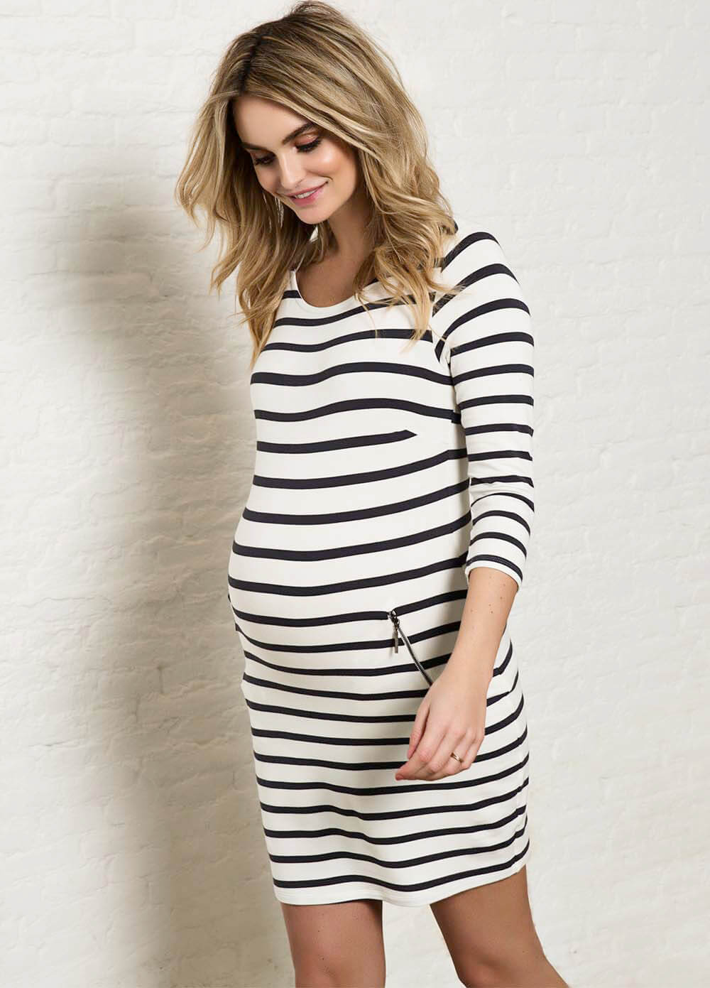 Robe d'allaitement diego cream thin stripe Noppies | La Redoute Robe d'allaitement diego cream thin stripe Noppies | La Redoute