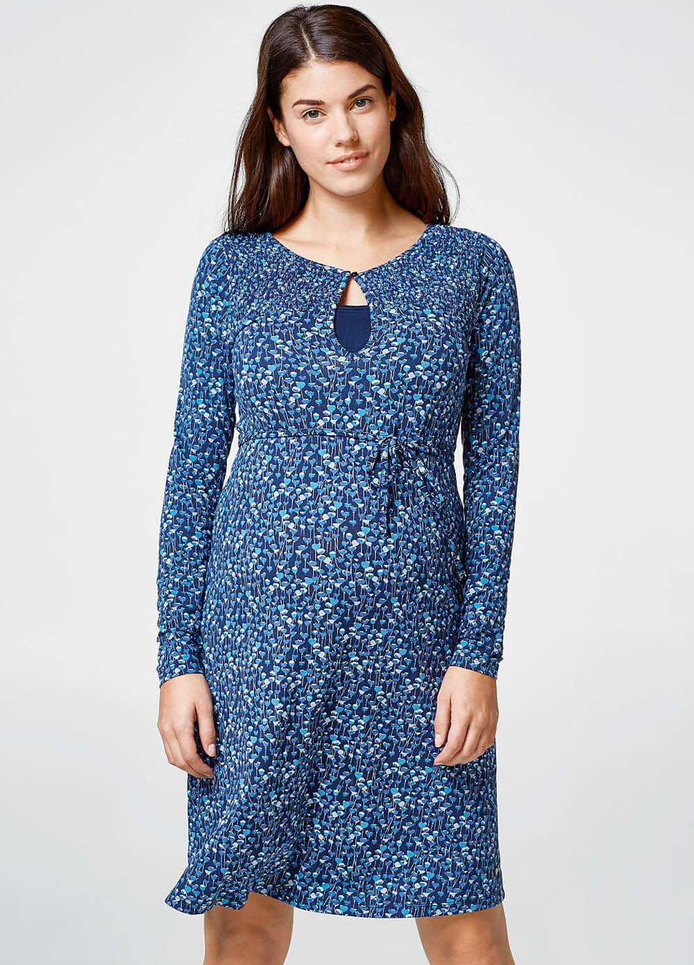 ESPRIT Dress Nursing SS AOP Chemise de Nuit de Maternité, Grey Moss-027, 38 Femme ESPRIT Dress Nursing SS AOP Chemise de Nuit de Maternité, Grey Moss-027, 38 Femme