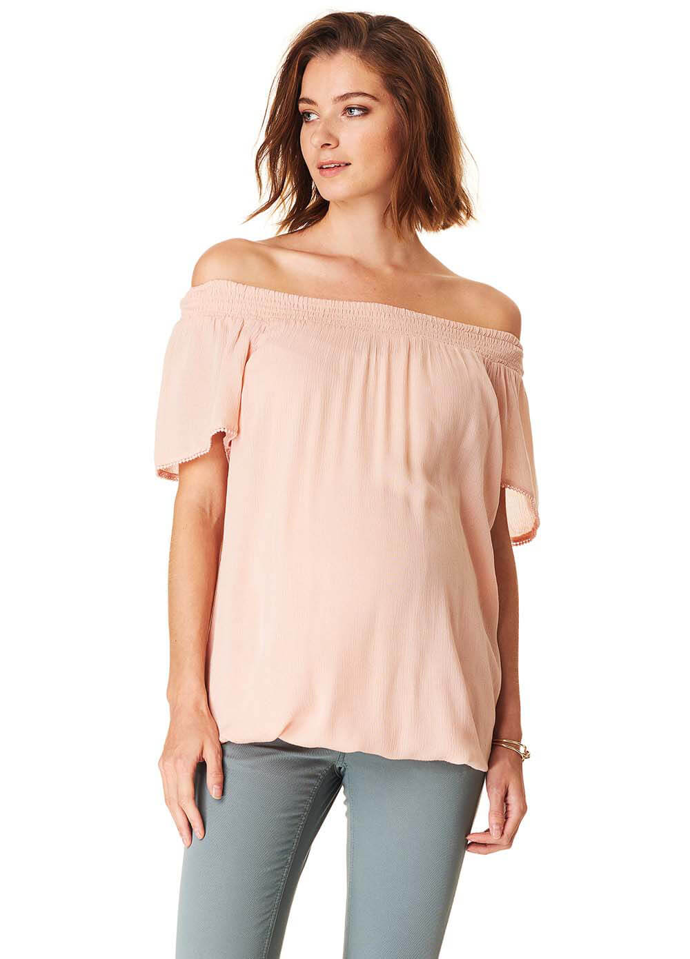 Esprit - Off-Shoulder Top in Rose