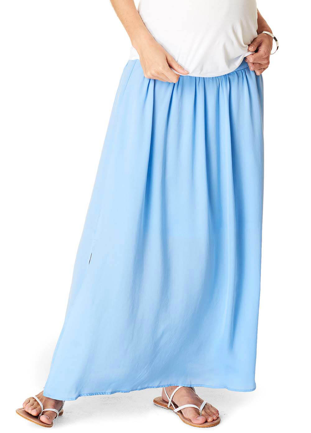 Esprit - Sky Blue Gathered Maxi Skirt - ON SALE