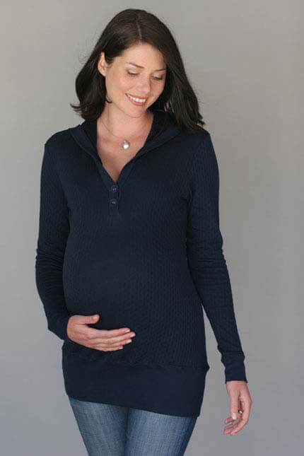Queen Bee Cosy Pointelle Maternity Hoodie by 1 In The Oven