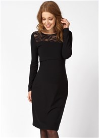 Queen mum - Lace Insert Nursing Evening Dress