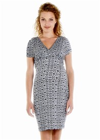 Queen mum - Lattice Dress in Black Print - ON SALE 