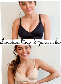 QueenBee® - 2-Pack Dakota Bra Bundle in Black/Nude