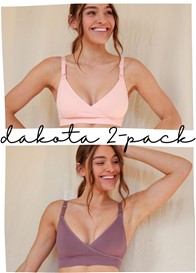 QueenBee® - 2-Pack Dakota Bra Bundle in Pink/Mocha