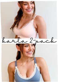 QueenBee® - 2-Pack Karla Bra Bundle in Blue/Pink