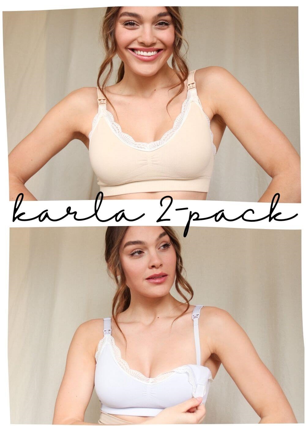 QueenBee® - 2-Pack Karla Bra Bundle in Nude/Lilac