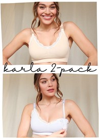 QueenBee® - 2-Pack Karla Bra Bundle in Nude/Lilac
