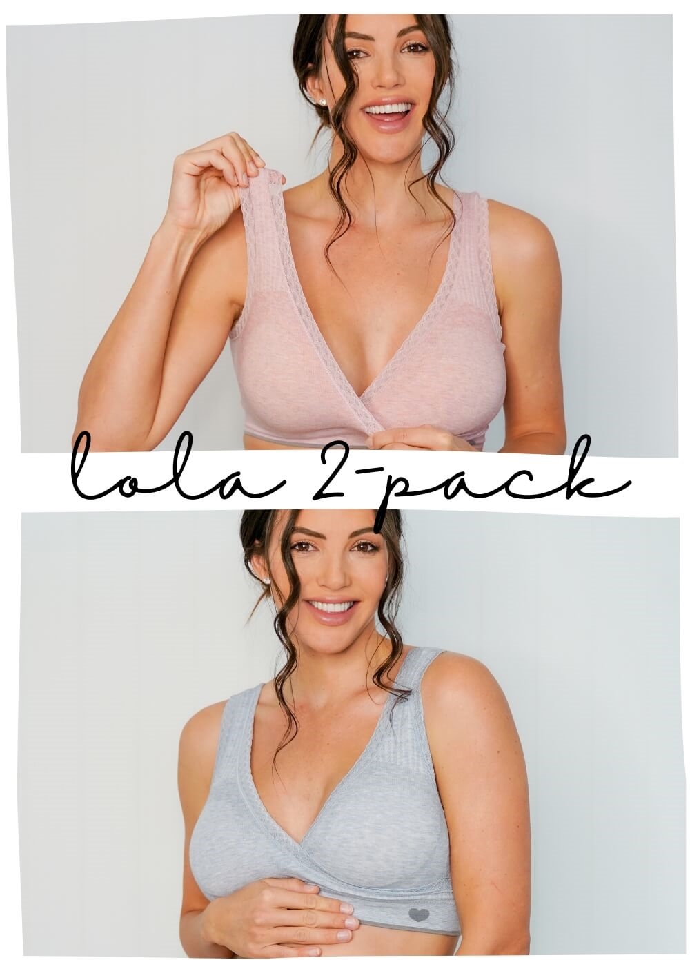 QueenBee® - 2-Pack Lola Bra Bundle in Blue/Pink