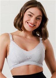 QueenBee® - Camila Lace Nursing Bra in Fog