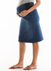 QueenBee® - Denim Skirt in Blue Wash