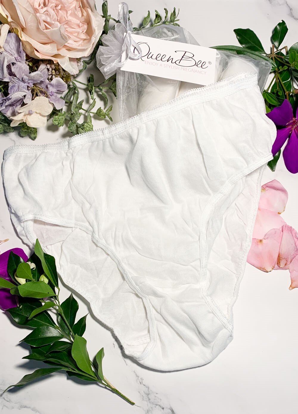 Queen Bee - Disposable Cotton Postpartum Underwear (4 pack)