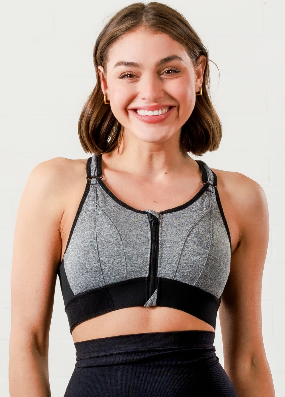 QueenBee® - Frankie Nursing Sports Bra in Grey