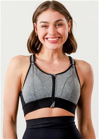 QueenBee® - Frankie Nursing Sports Bra in Grey