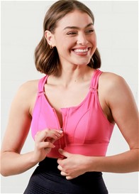 QueenBee® - Frankie Nursing Sports Bra in Rose