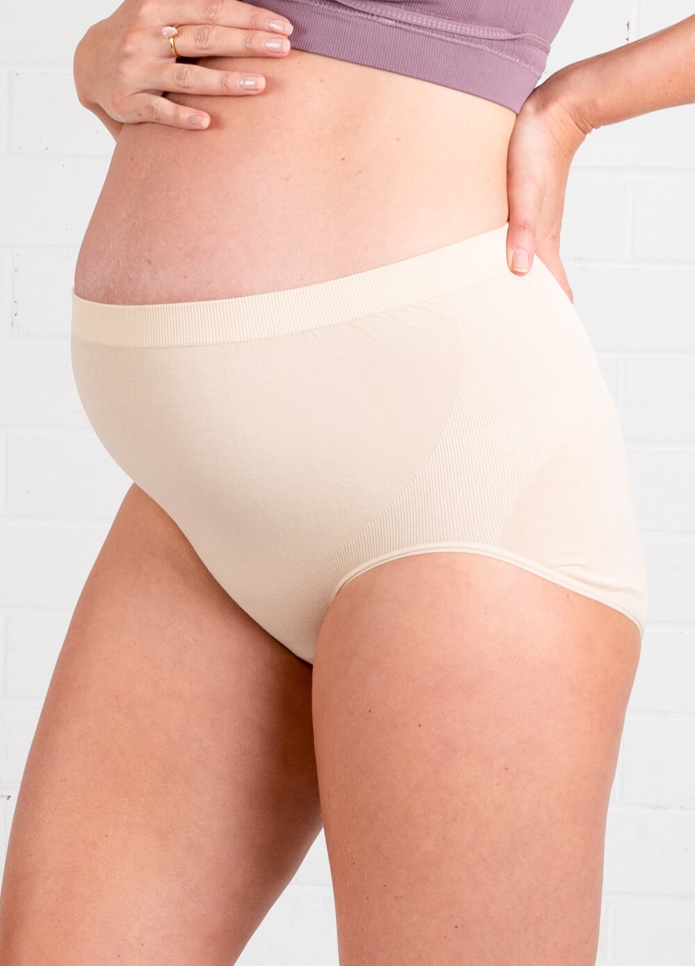 Queen Bee - Hailey Seamless Maternity Undwear Briefs in Nude