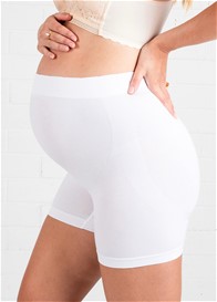 QueenBee® - Katie Seamless Over Bump Shorts in White