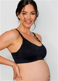 QueenBee® - Leona Seamless Nursing Bra in Black