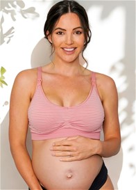 QueenBee® - Savannah Seamless Nursing Bra in Pink Stripe