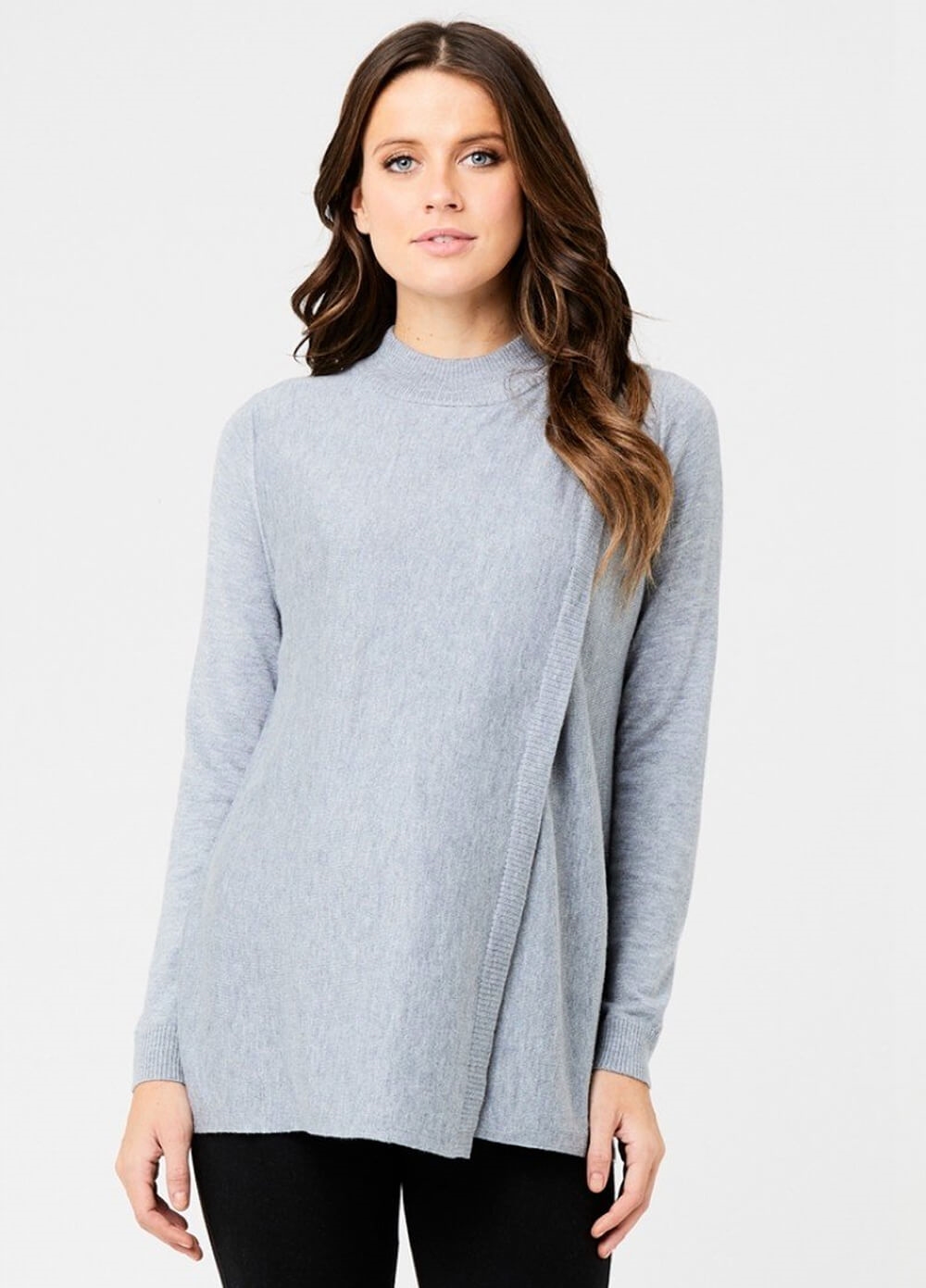 Rib Neck Knit Maternity Nursing Top by Ripe Maternity