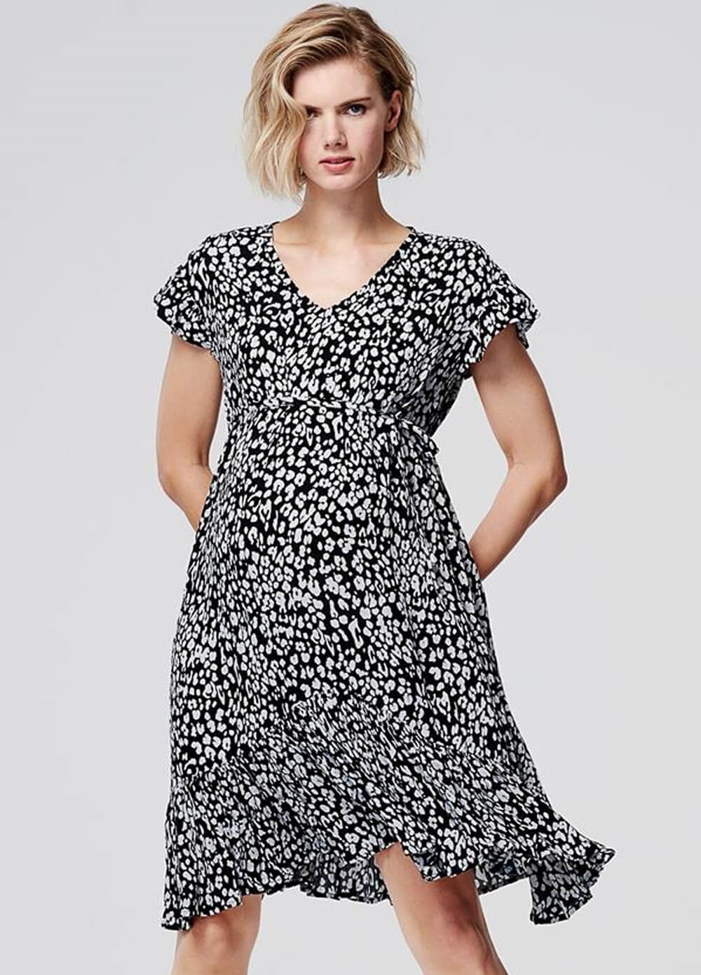 Supermom - Black Leopard Print Dress