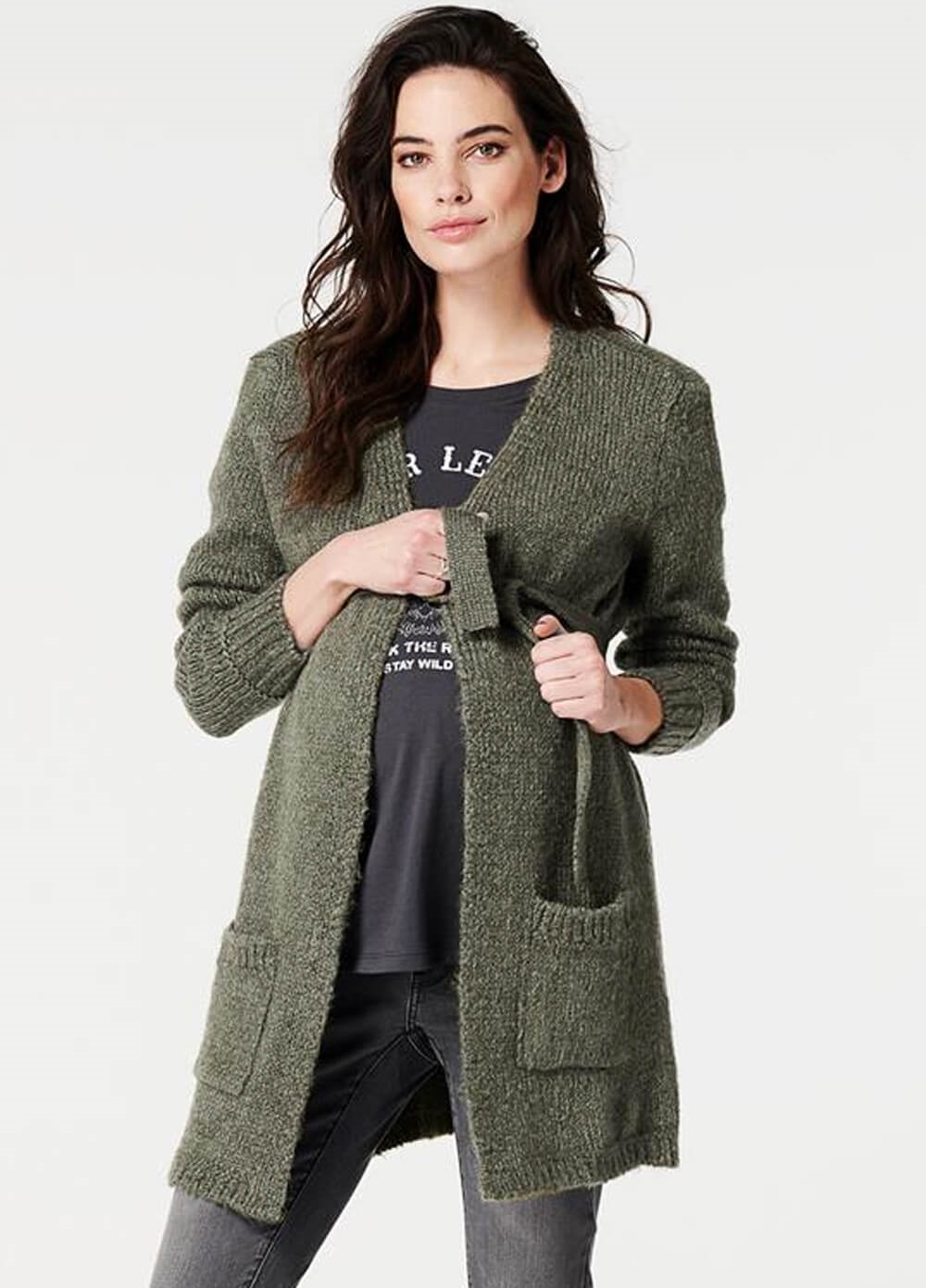 Supermom - Ivy Green Cardigan w Sash