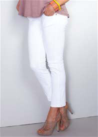 Maternal America - White Skinny Ankle Jeans - ON SALE