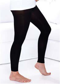 Preggers - Compression Footless Tights in Black