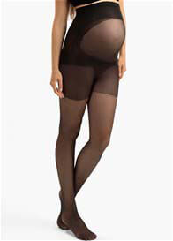 Blanqi - Ultra Sheer Belly Support Maternity Pantyhose in Black - ON SALE