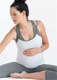 Belabumbum - Room to Flow Nursing Cami in White/Grey