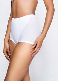 Leona Retro Waist Control Brief in White - ON SALE