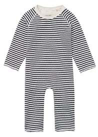 Noppies Baby - Ammon Striped Playsuit in Charcoal Stripes