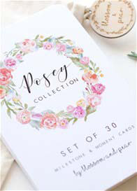 Blossom & Pear - Baby Milestone Cards in Posey 