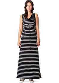 Noppies - Mila Textured Rib Maxi Dress in Black Stripes - ON SALE