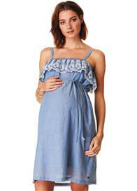 Esprit - Embroidered Ruffle Dress - ON SALE