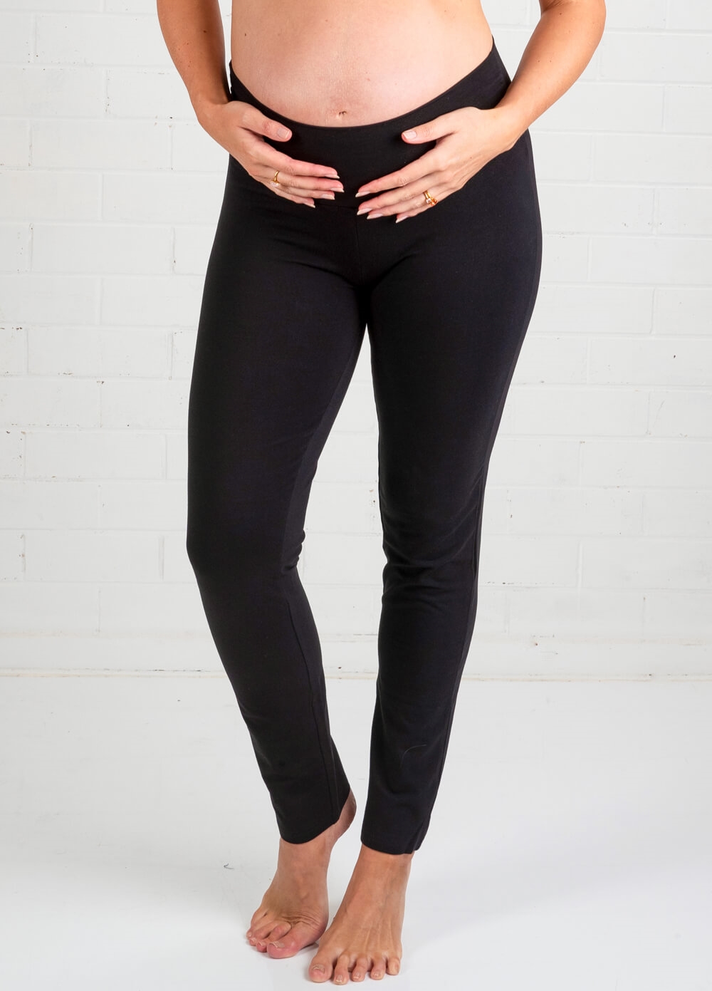 Jacoba Black Maternity Yoga Pants by Trimester Clothing