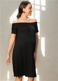 black tie formal maternity dress Angel Maternity Sleeveless Black Maternity and Nursing Tie Knot Dress main image 0