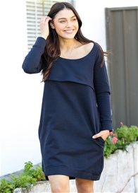 Trimester® - Winter Mama Journey Fleece Dress in Navy