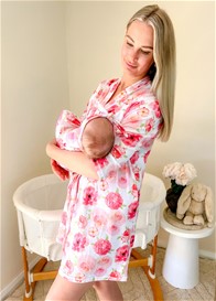 Welcome Baby - Nurture 3-piece Robe & Swaddle Set in Watercolour Floral